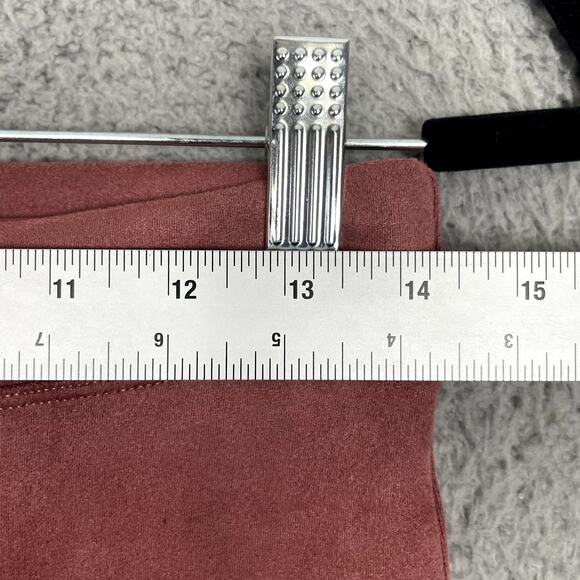 SPANX Faux Suede Leggings Womens Medium Tall Pink Rich Rose Shaping Soft Fall - Picture 10 of 12